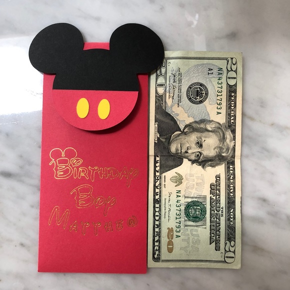 Personalized & Customized Disney Mickey Mouse Birthday Boy Gift Money Envelope - Picture 6 of 9